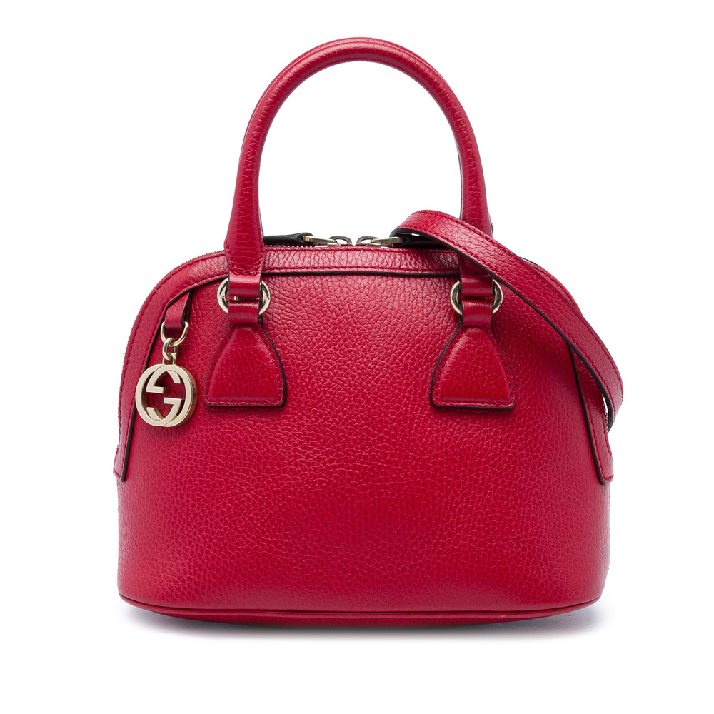 Pre-Loved Gucci Mini Calfskin GG Charm Dome Satchel